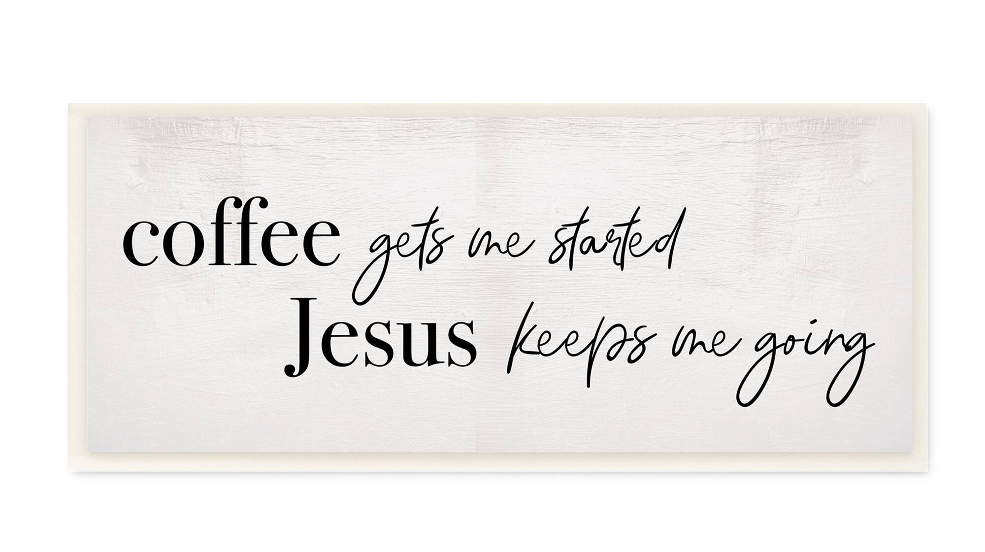 Stupell Industries Jesus Keeps Me Going Wooden Wall Plaque